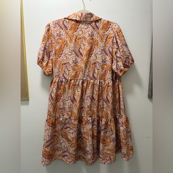 SHEIN Boho Paisley Babydoll Tiered Dress - Picture 2 of 7